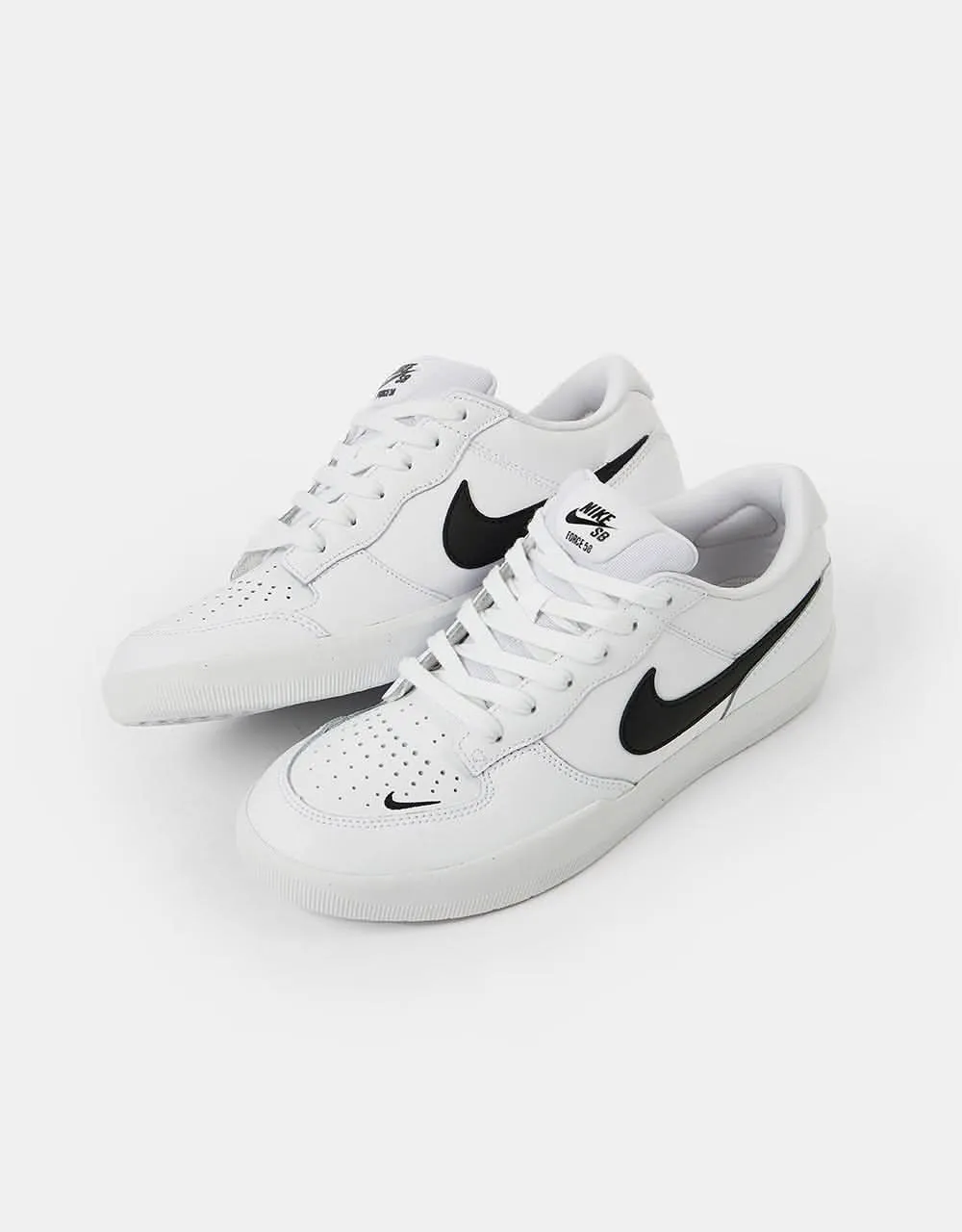 Nike SB Force 58 Premium Skate Shoes - White/Black-White-White