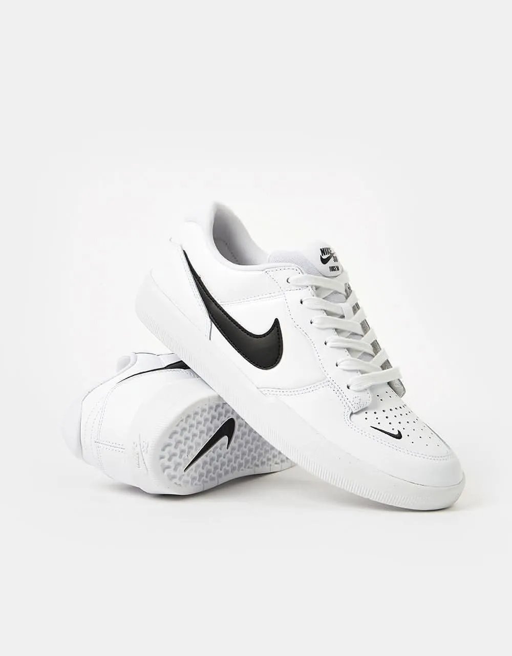 Nike SB Force 58 Premium Skate Shoes - White/Black-White-White