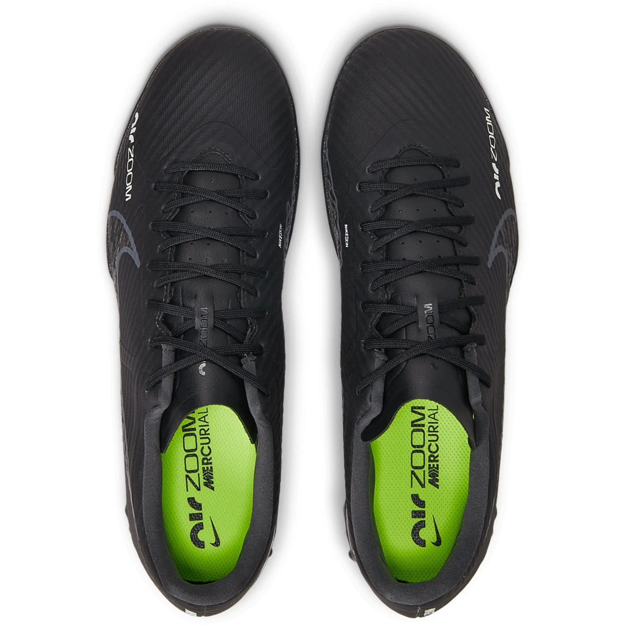 Nike Zoom Mercurial Vapor 15 Academy TF Turf Soccer Shoes - Black/SmokeGrey/SummitWhite/Volt