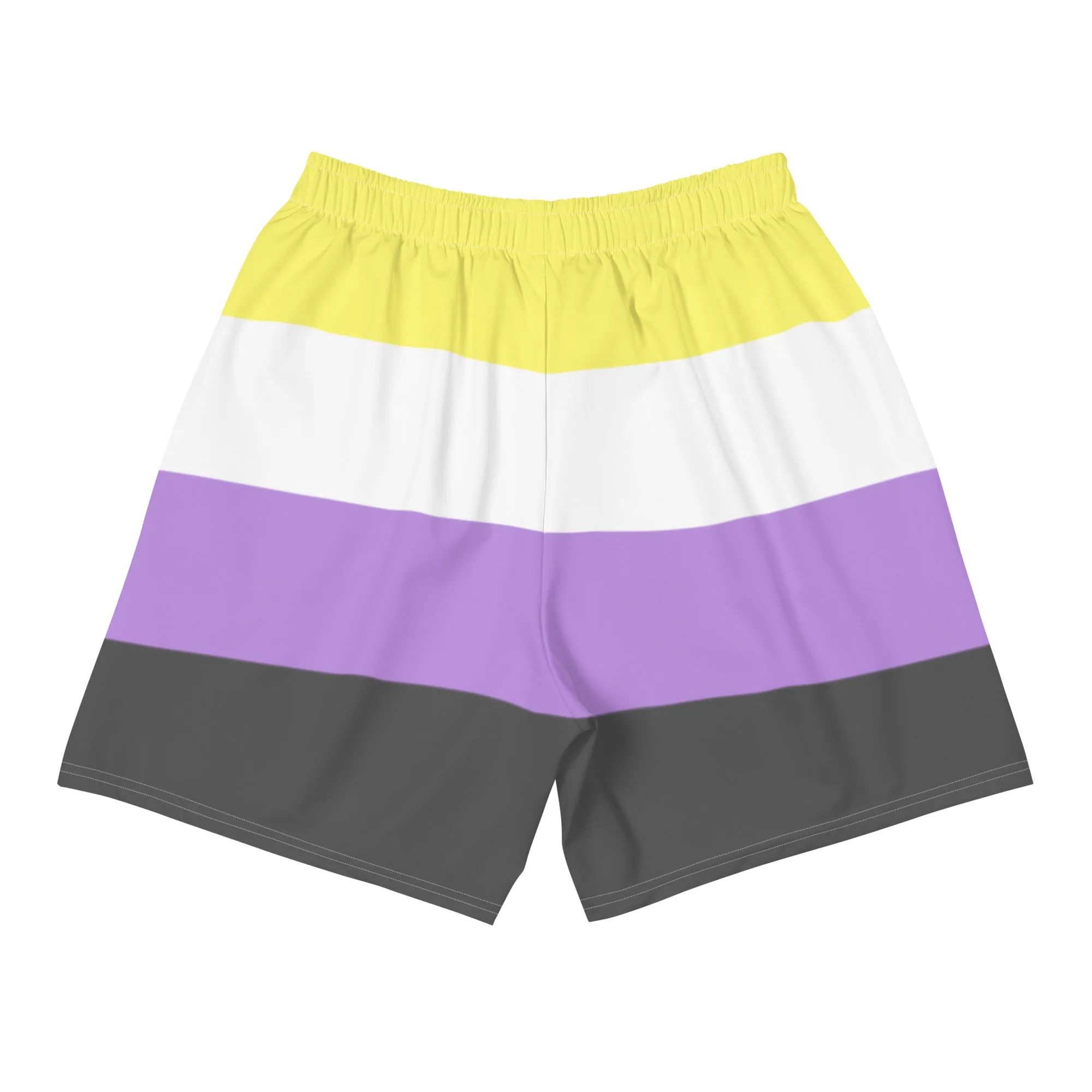 Non-Binary Flag Long Athletic Shorts