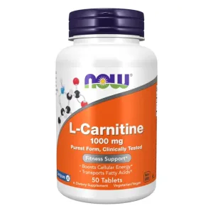 Now Foods L-Carnitine Tartrate 1000mg 50 Tablets