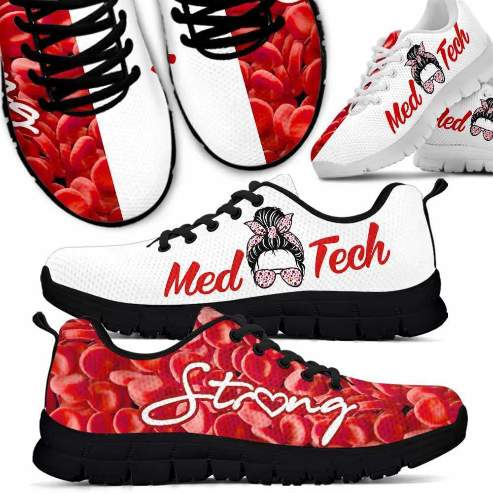 Nurse Sneaker, Med Tech Red Girl White Sneakers, Best Shoes For Nurses