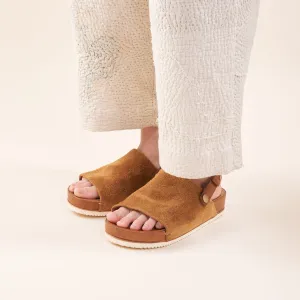 One Strap Sandal, Vegetable Tanned Suede