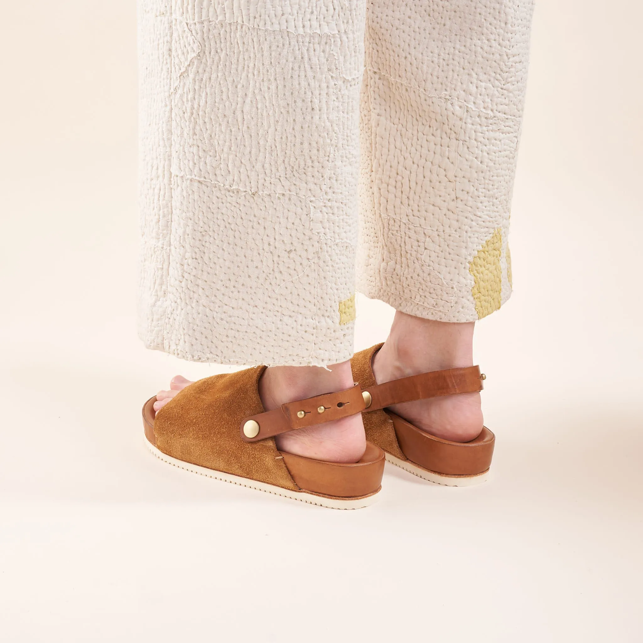 One Strap Sandal, Vegetable Tanned Suede