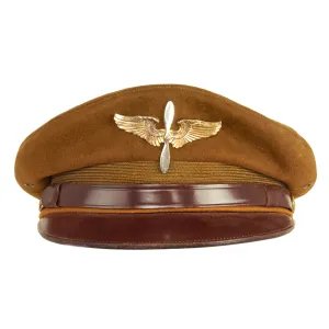 Original U.S. WWII Army Air Forces USAAF Aviation Cadet Pilot Training Program Wool Crusher Cap