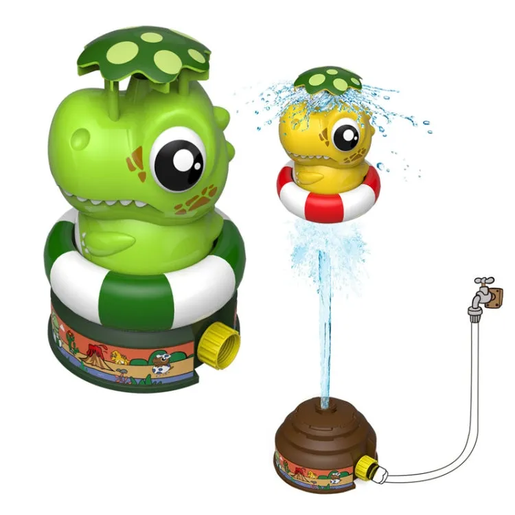 Outdoor Beach Dinosaur Sprinkler Drama Water Toys, Style: Green   2 Plug   3m Tube