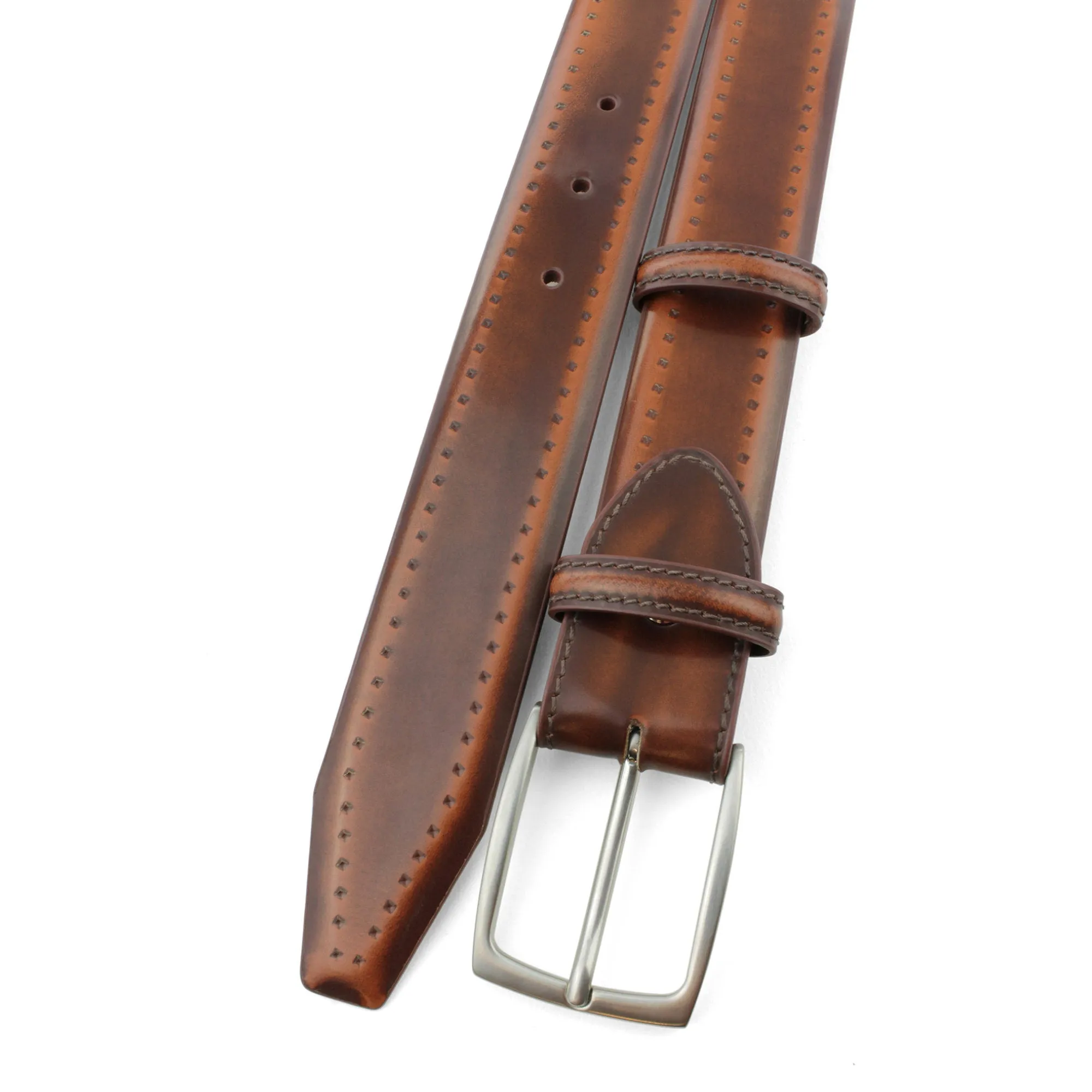 Pacino Fudge Men's Hand Burnished Belt