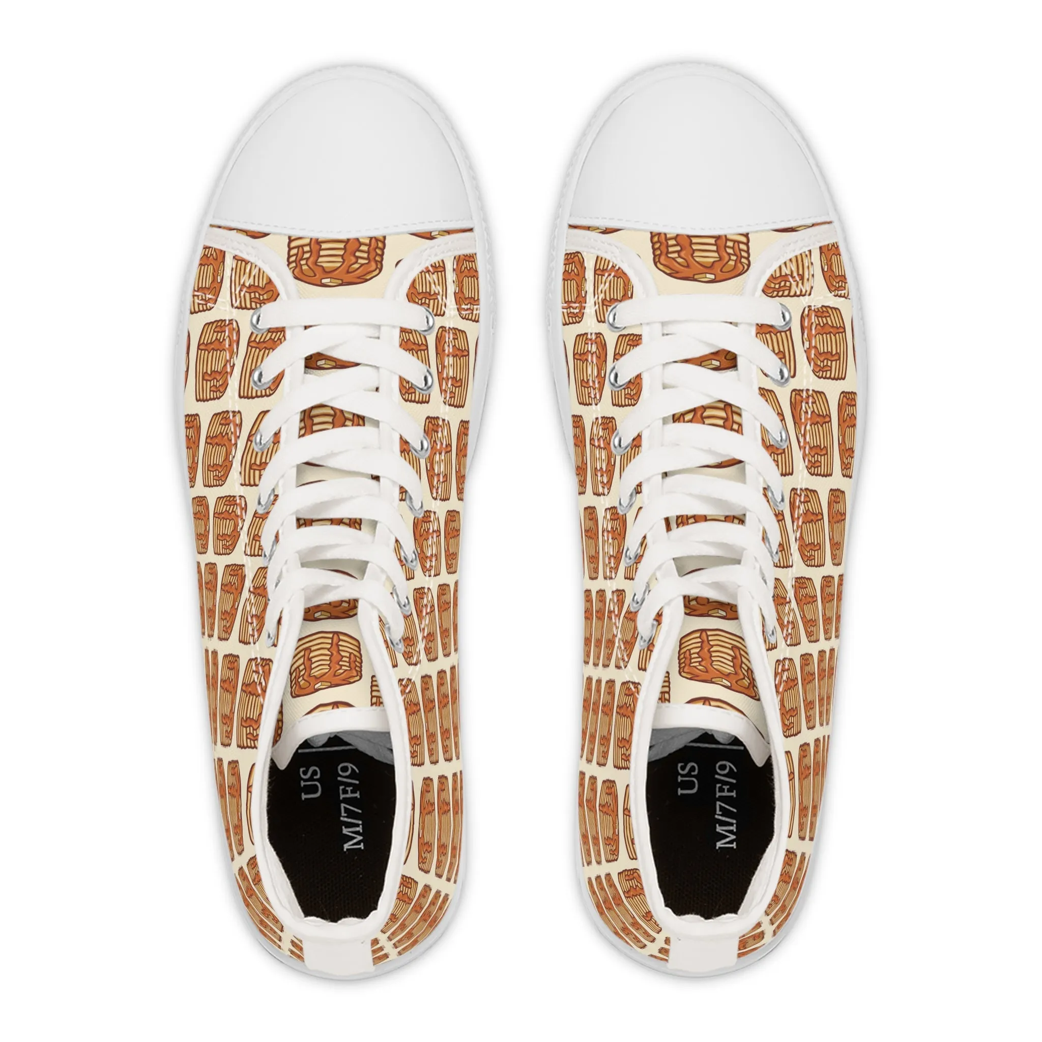 Pancakes with Butter and Syrup Women's High Top Sneakers