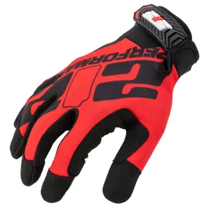 Performance Fit Enhanced Grip Work Gloves in Red and Black