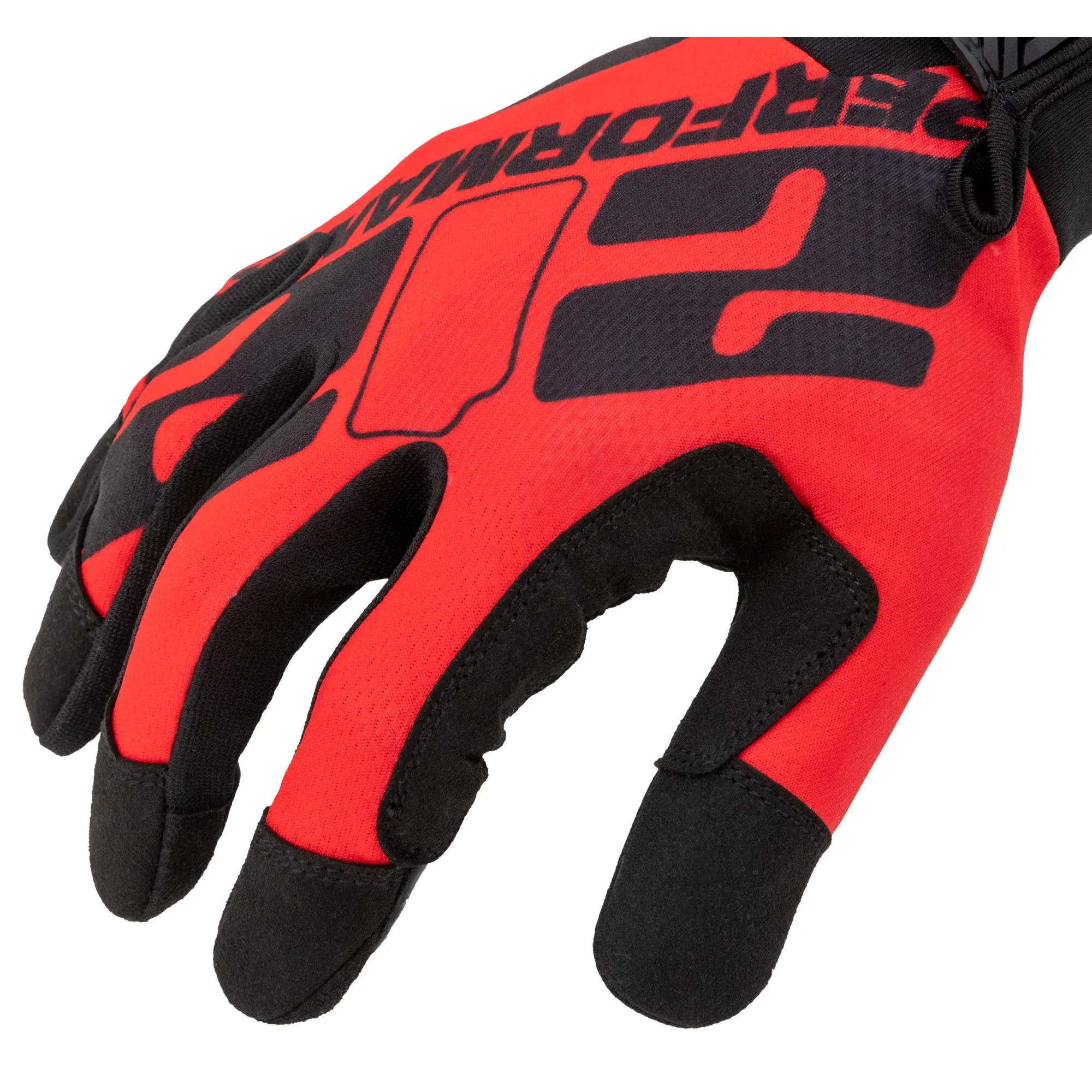 Performance Fit Enhanced Grip Work Gloves in Red and Black