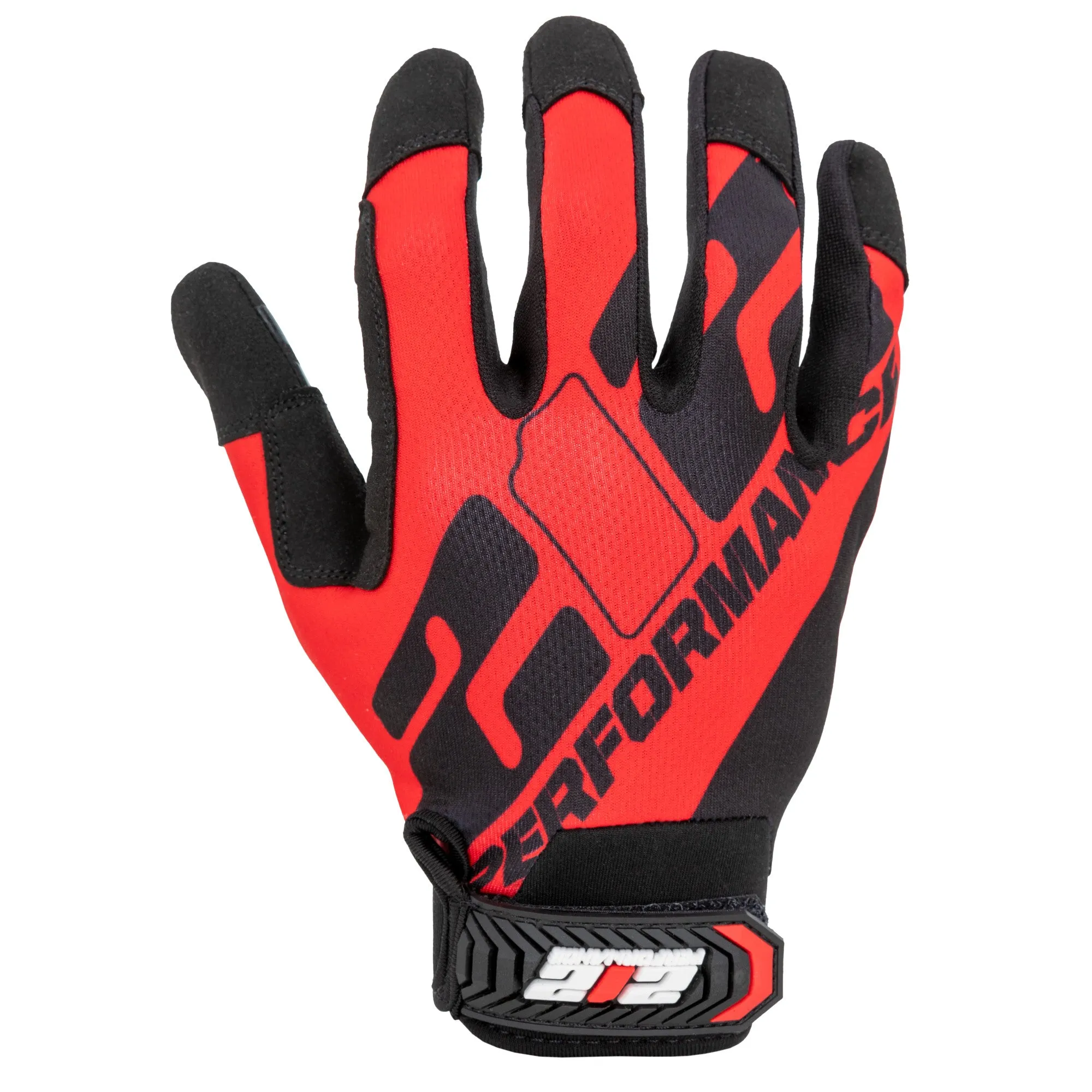 Performance Fit Enhanced Grip Work Gloves in Red and Black