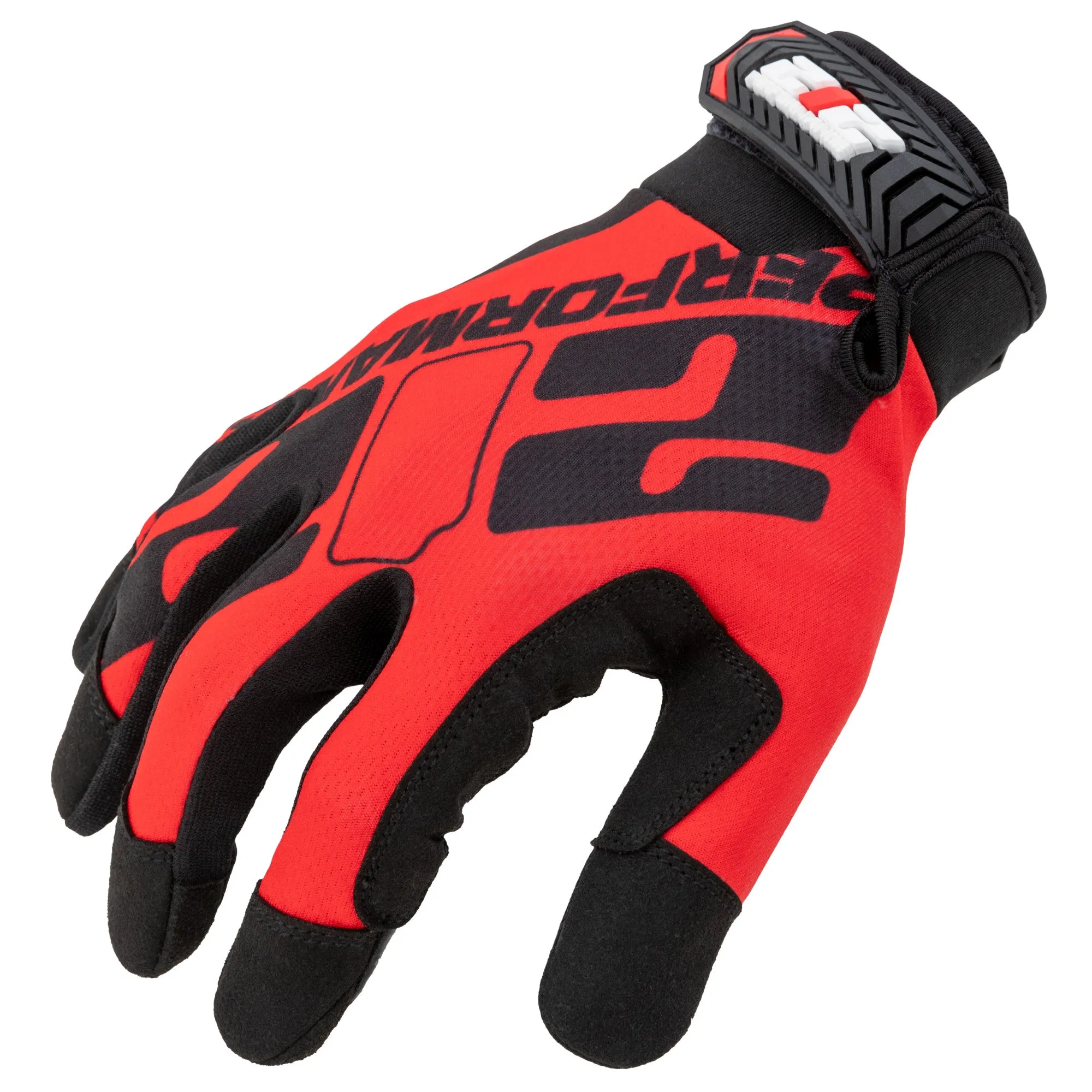 Performance Fit Enhanced Grip Work Gloves in Red and Black