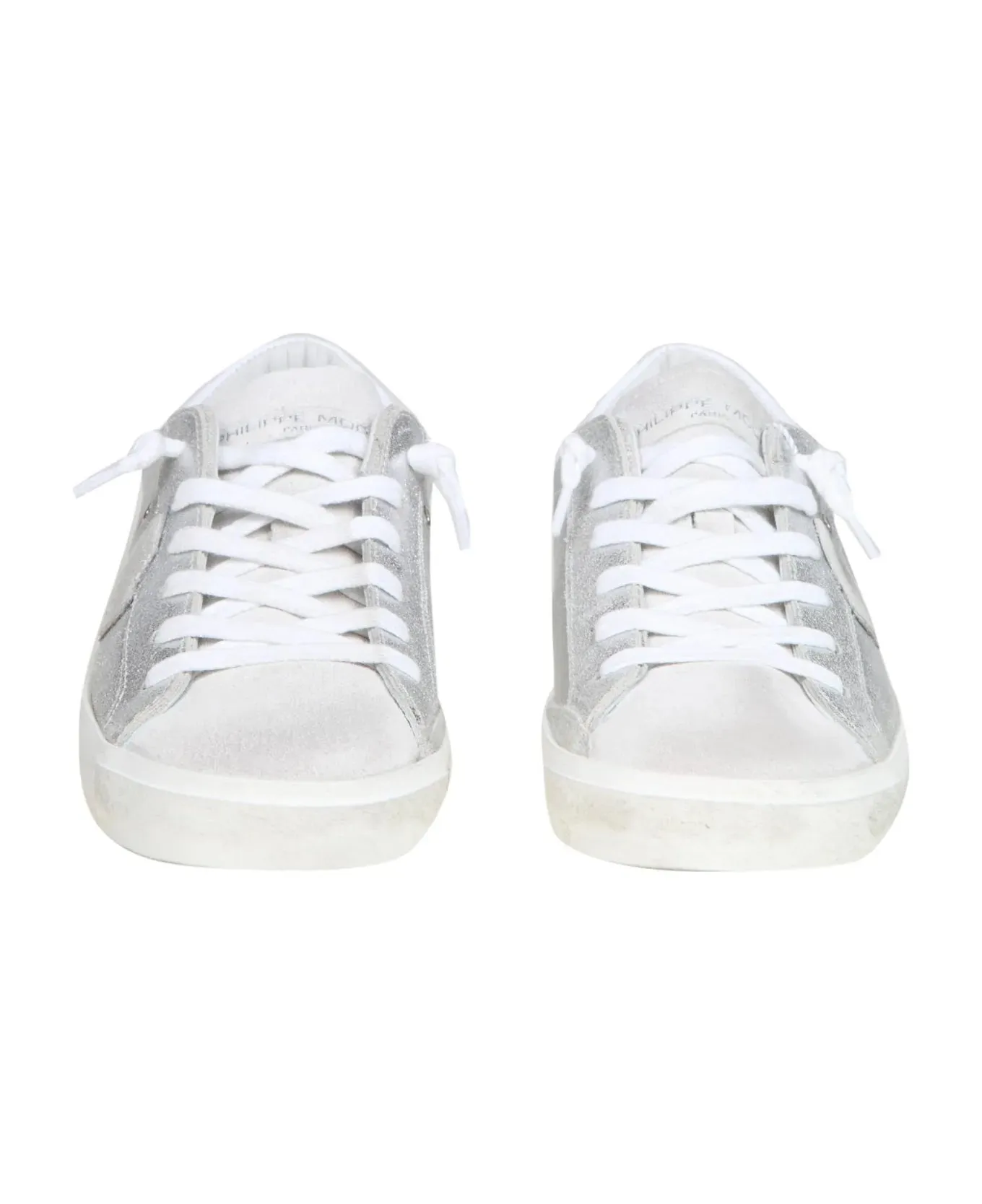 Philippe Model PRSX Sneakers Silver Laminated