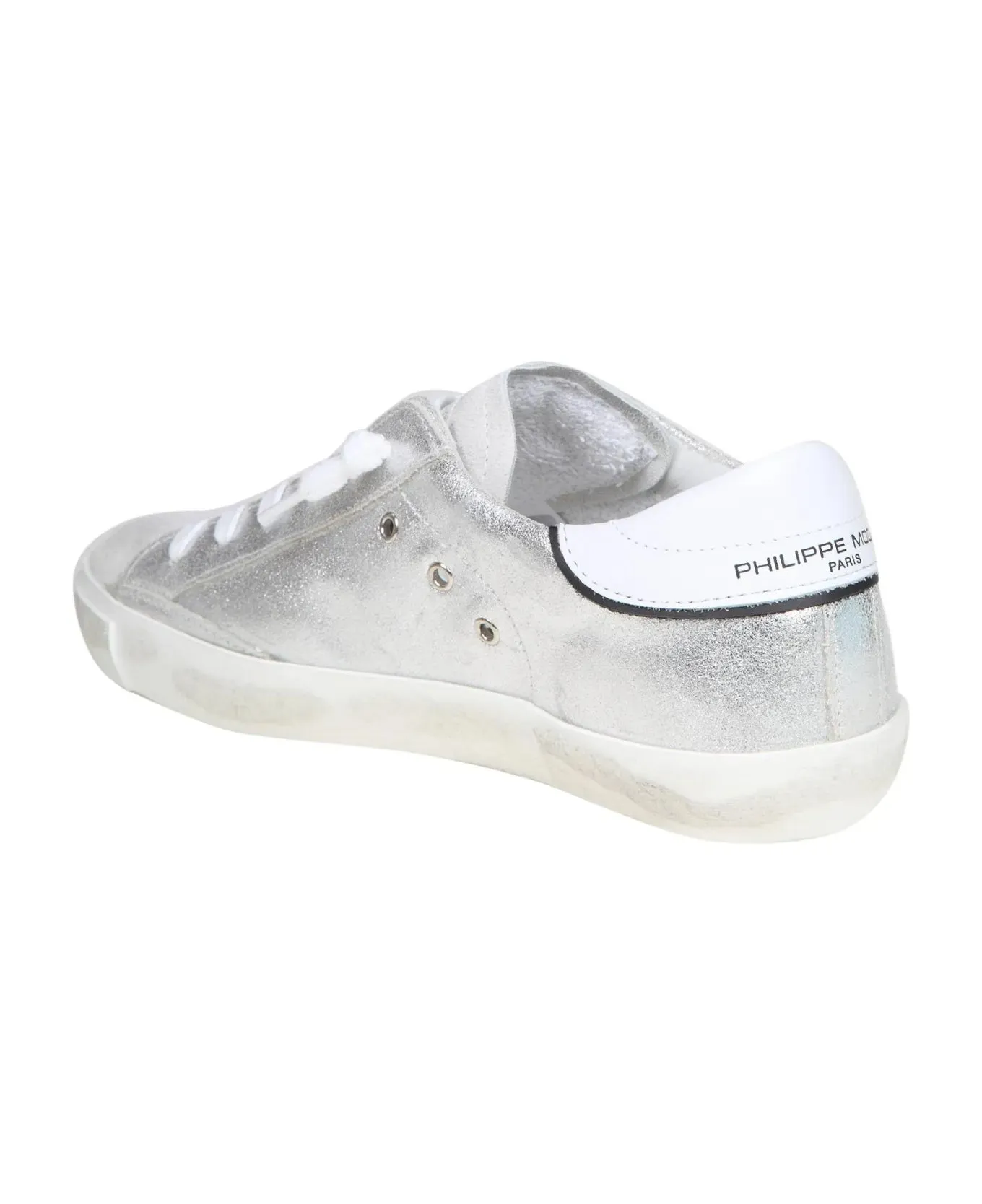 Philippe Model PRSX Sneakers Silver Laminated