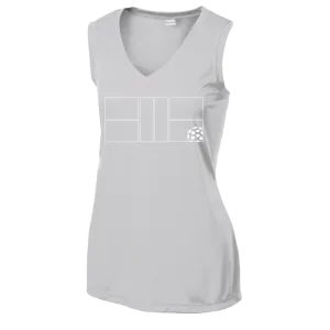 Pickleball Court | Women’s Sleeveless Athletic Shirt | 100% Polyester