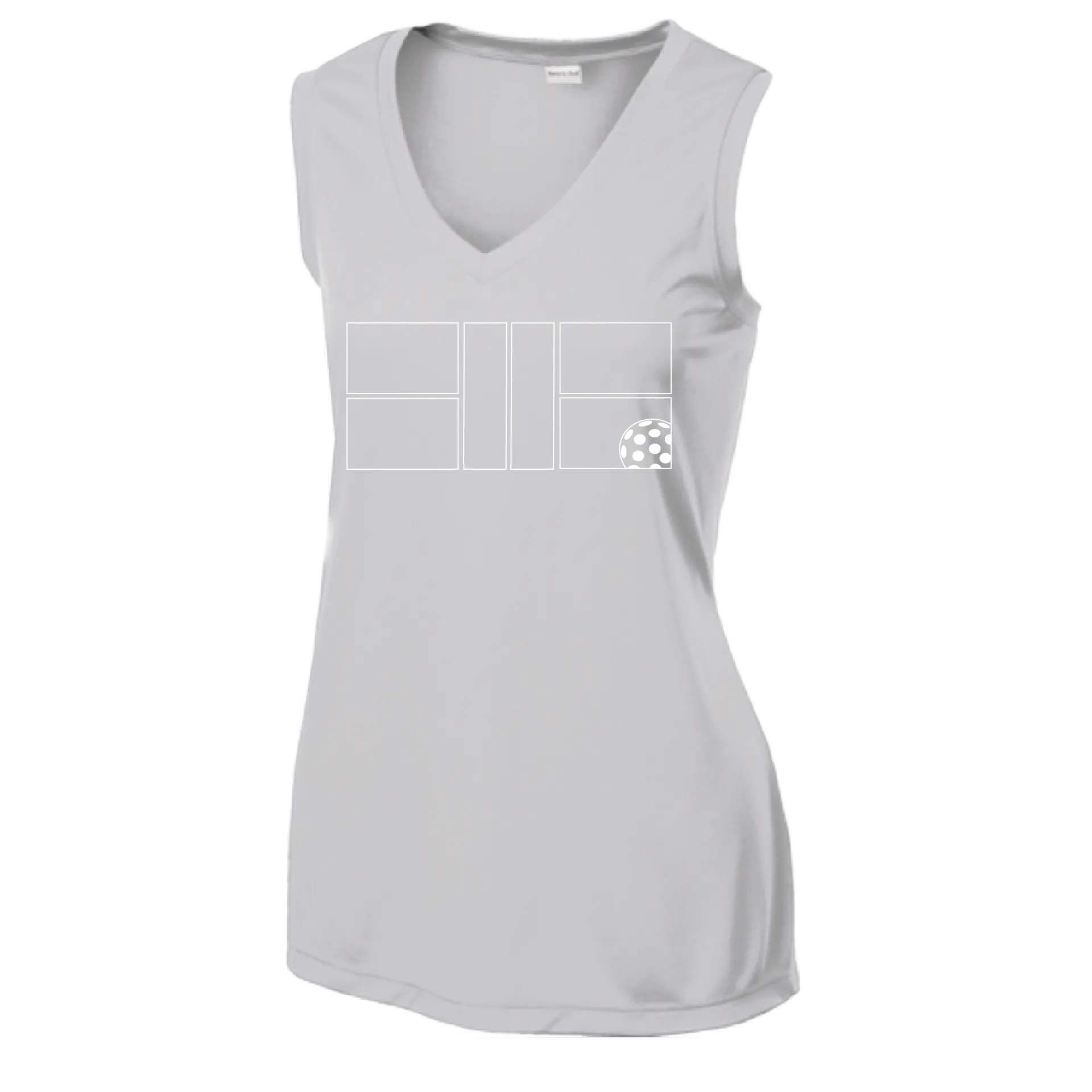 Pickleball Court | Women’s Sleeveless Athletic Shirt | 100% Polyester