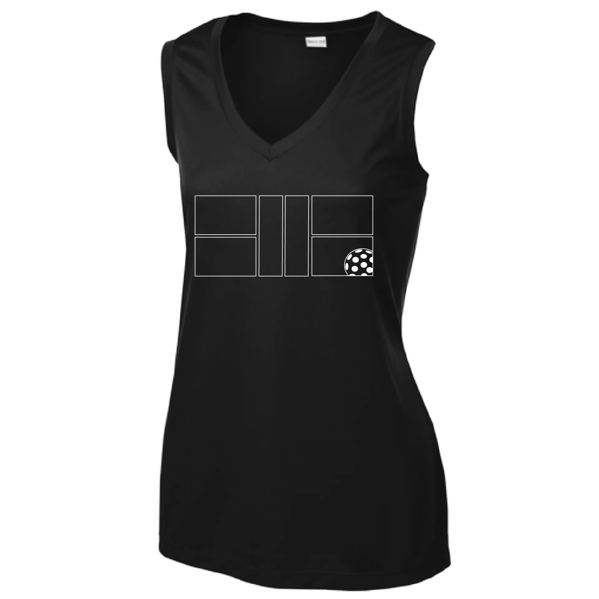 Pickleball Court | Women’s Sleeveless Athletic Shirt | 100% Polyester