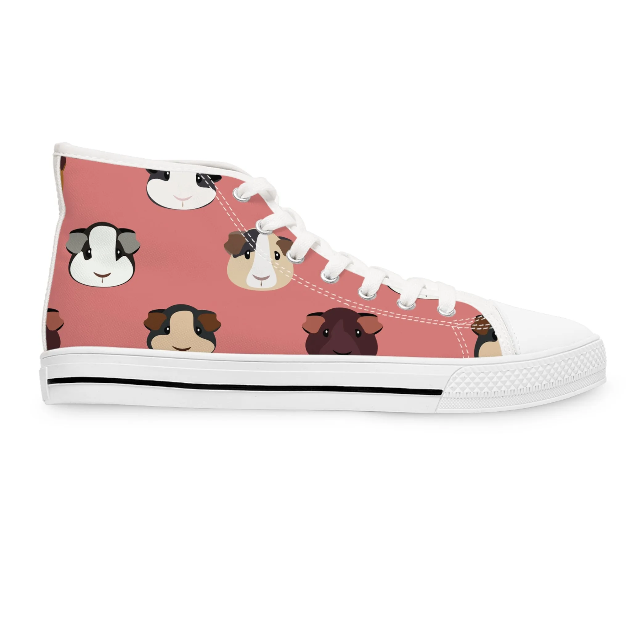 Pink Guinea Pigs Women's High Top Sneakers