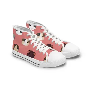 Pink Guinea Pigs Women's High Top Sneakers