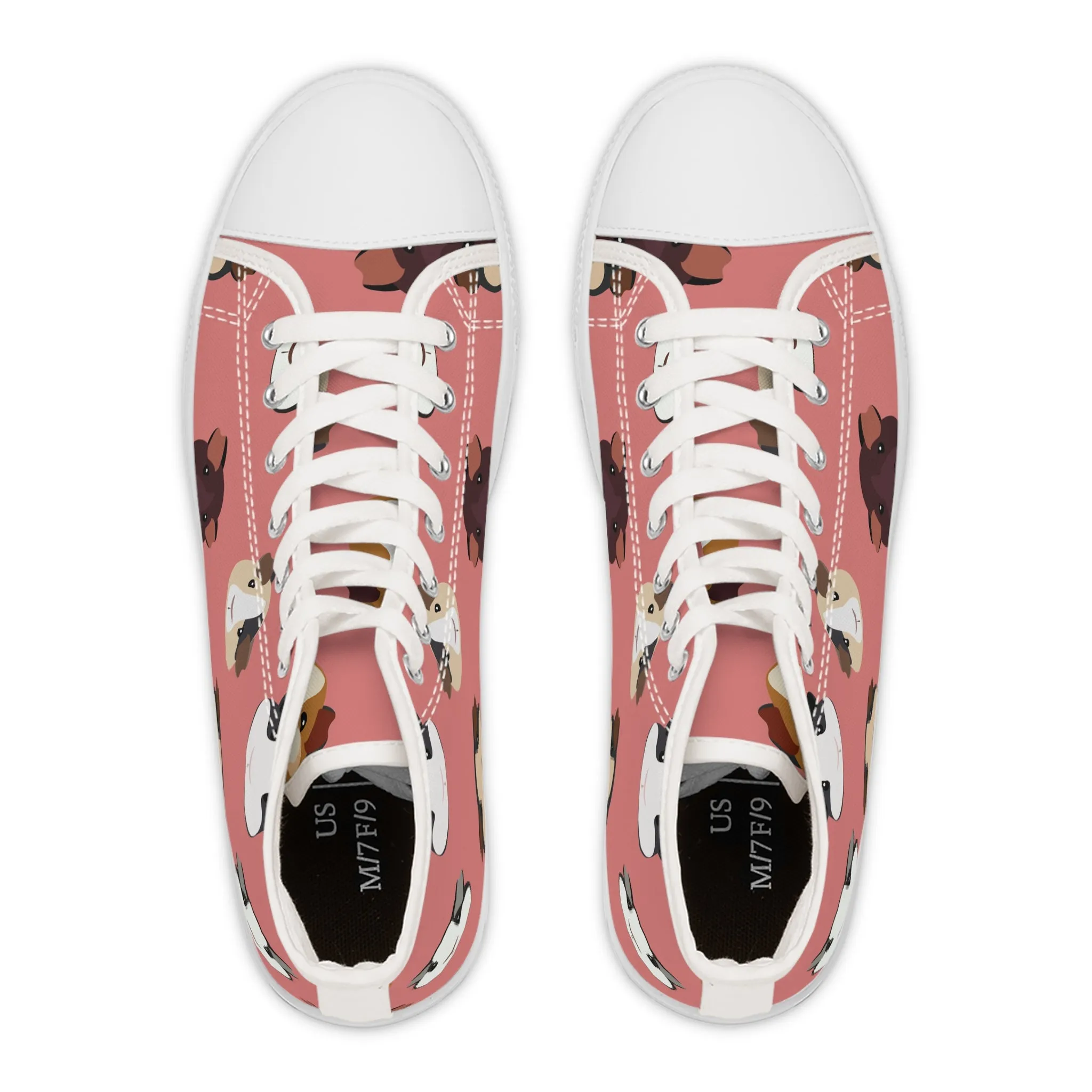 Pink Guinea Pigs Women's High Top Sneakers