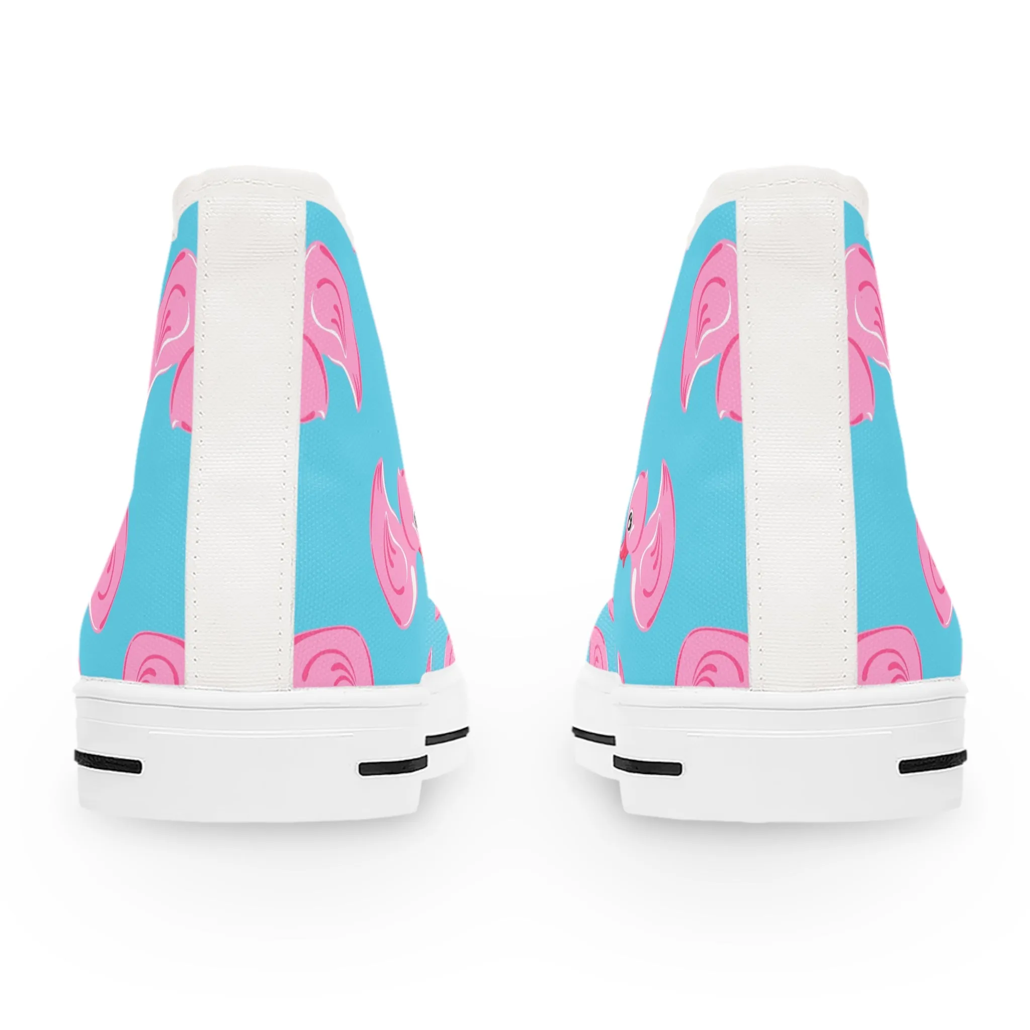 Pink Rubber Ducks Women's High Top Sneakers