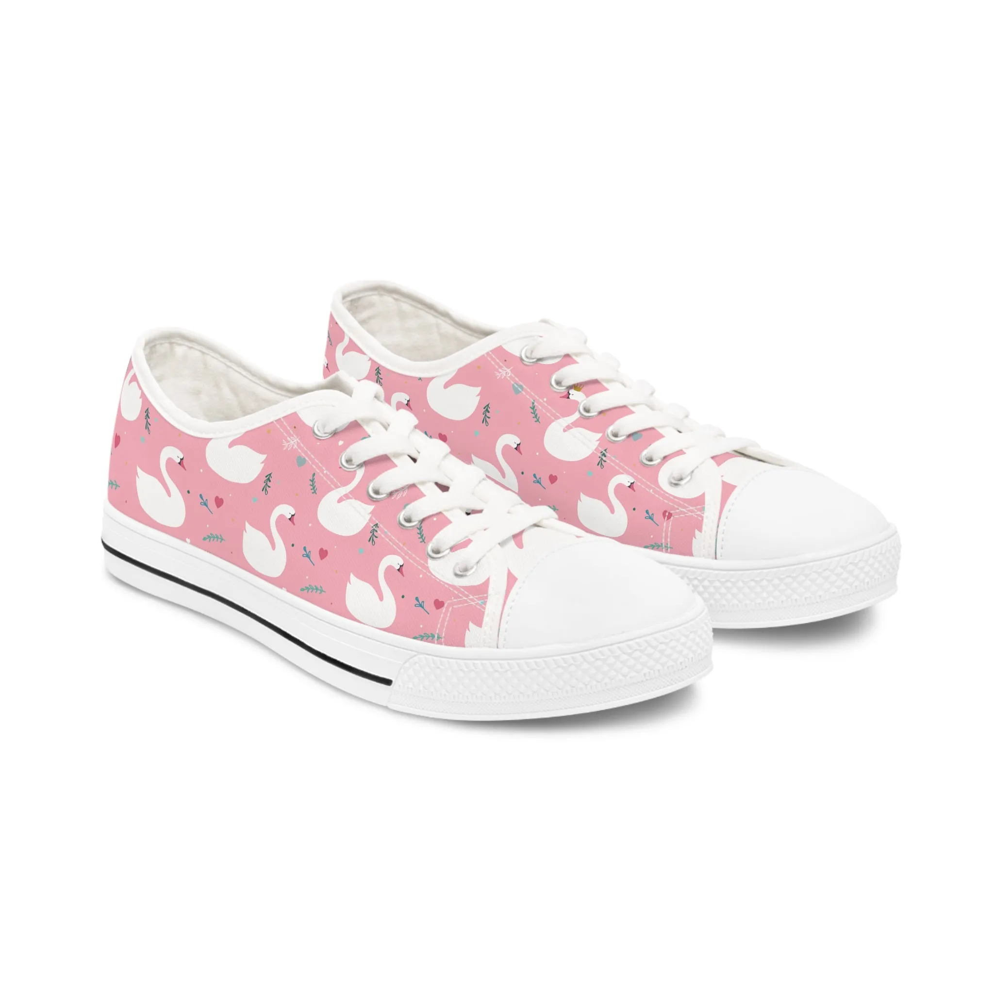 Pink Swan Women's Low Top Sneakers