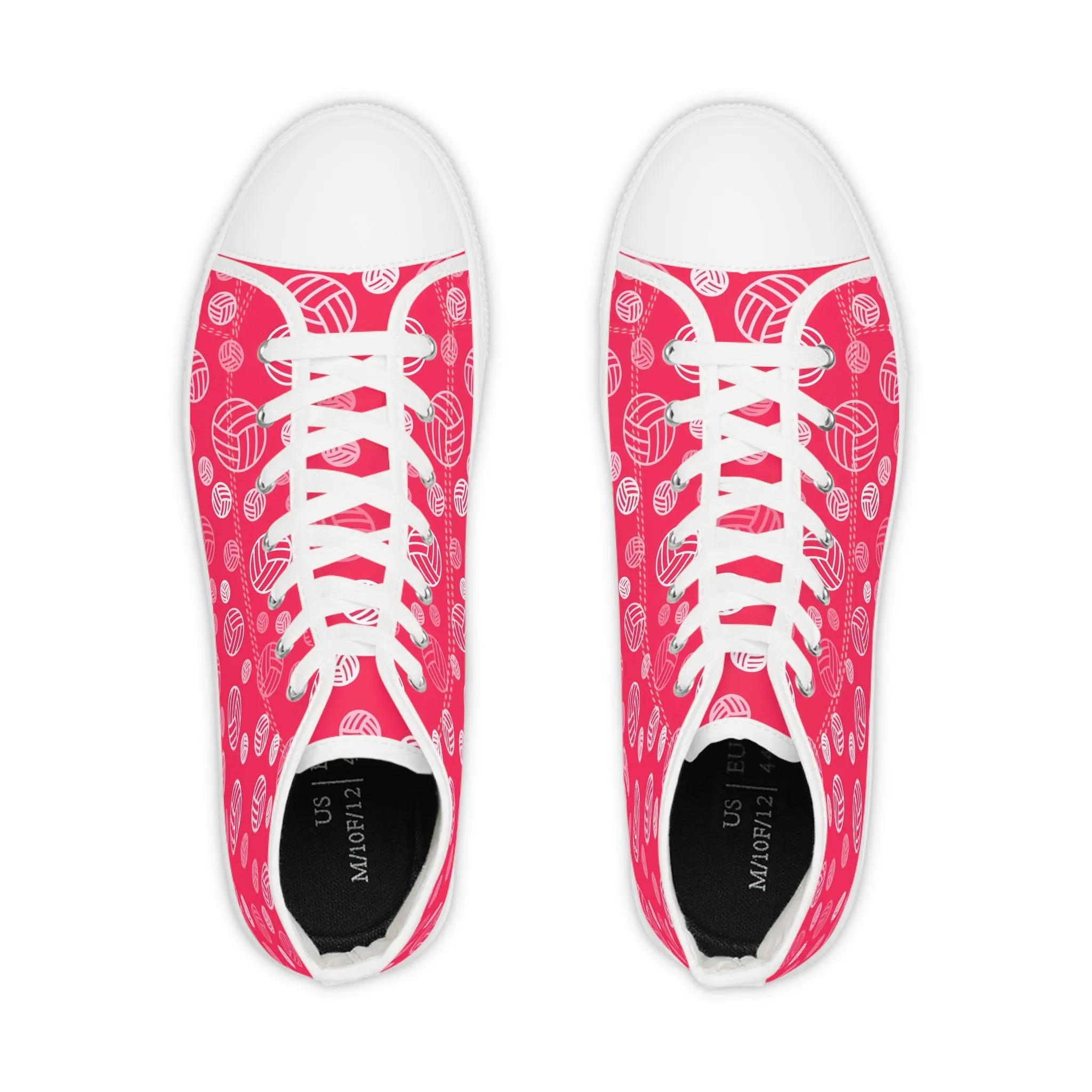 Pink Volleyball Men's High Top Sneakers