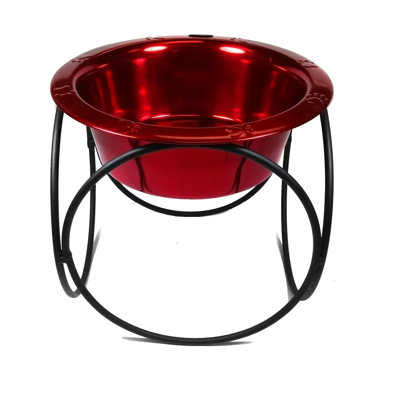 Platinum Pets Olympic Single Raised Feeder Wide Rimmed Dog Bowl (1 x 2 Cups)