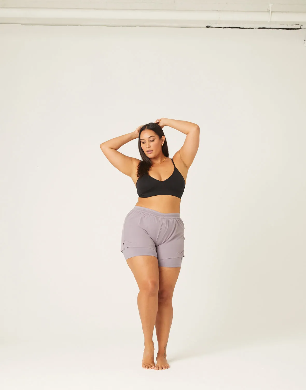 Plus Size Lined Athletic Shorts