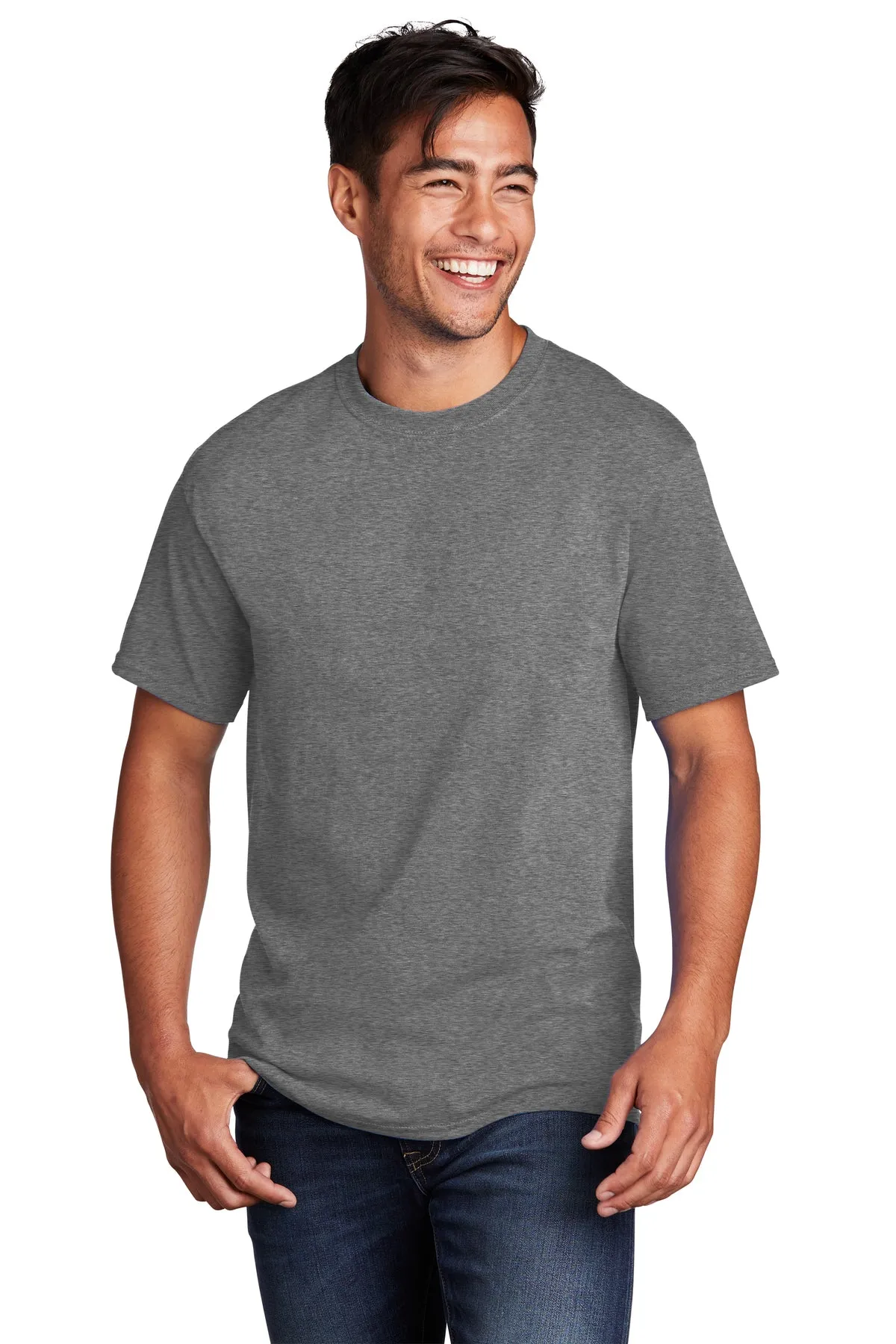 Port & Company Core Cotton Branded Tee's, Graphite Heather