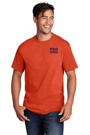 Port & Company Core Cotton Branded Tee's, Orange