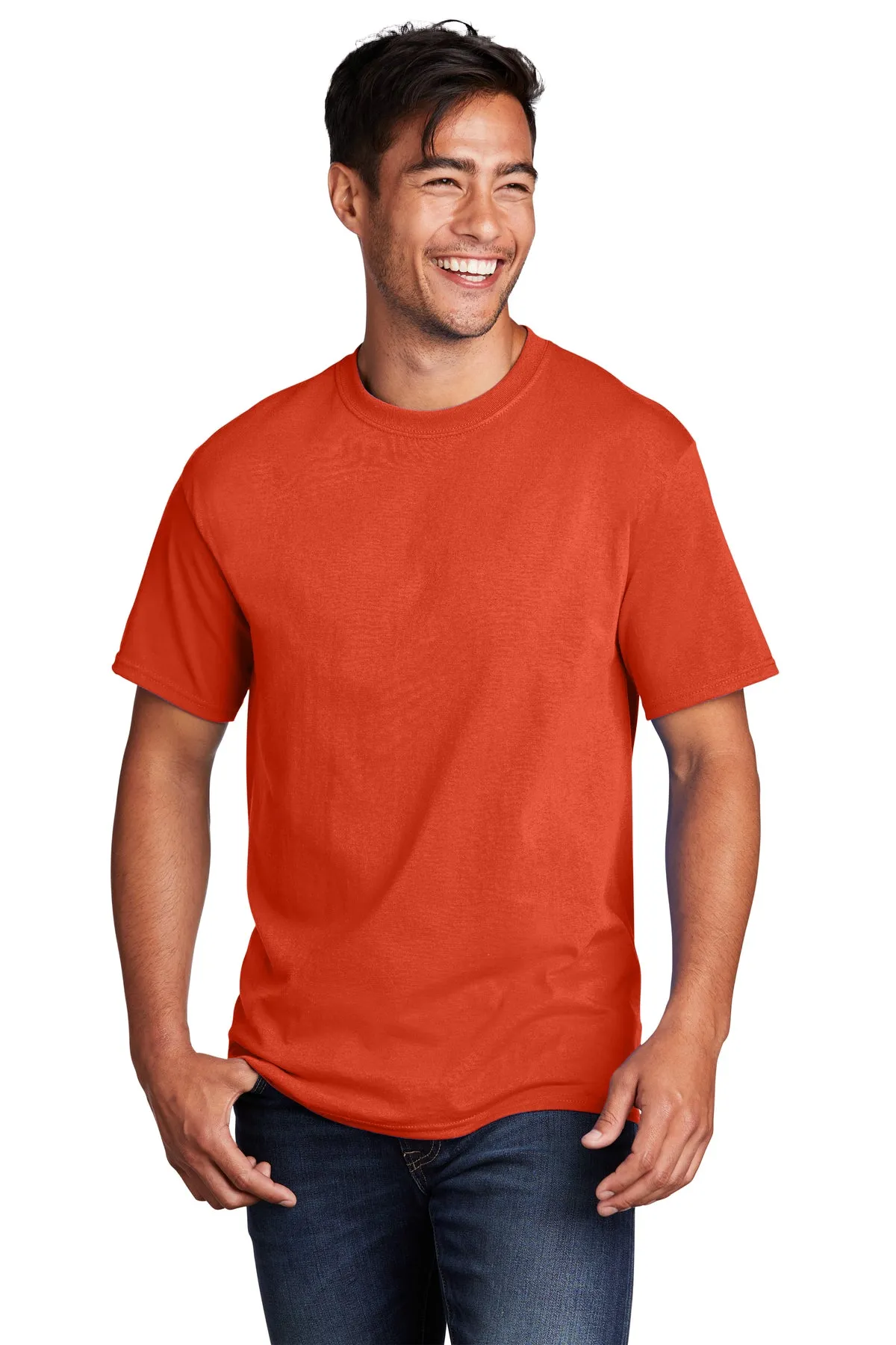 Port & Company Core Cotton Branded Tee's, Orange