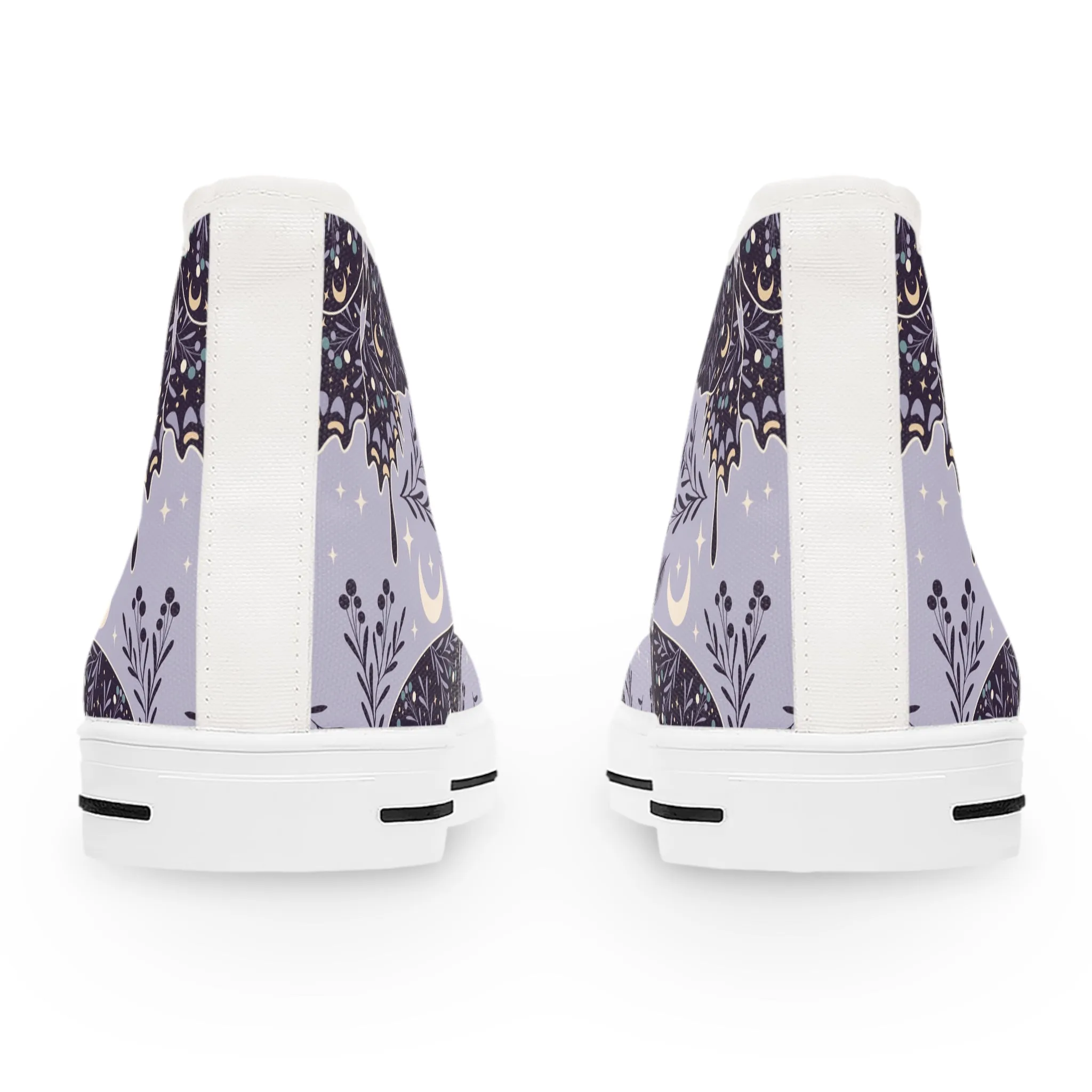 Purple Space Butterfly Women's High Top Sneakers