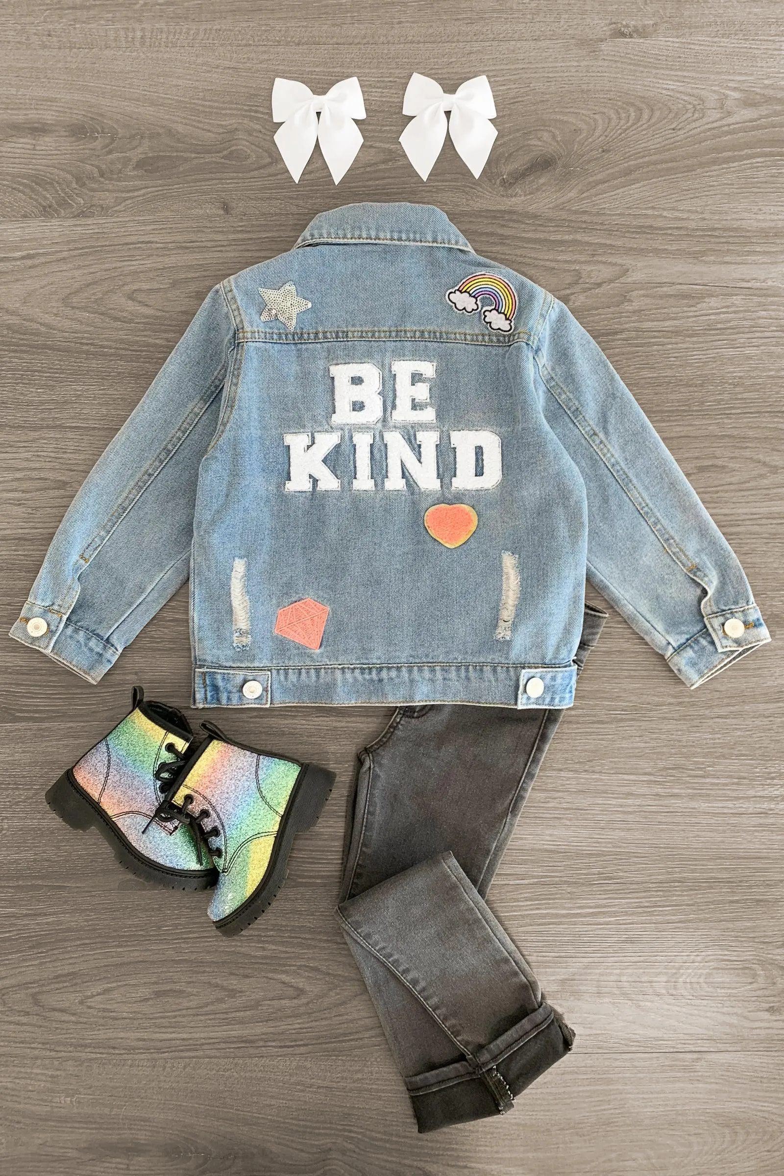 "Be Kind" Denim Jacket