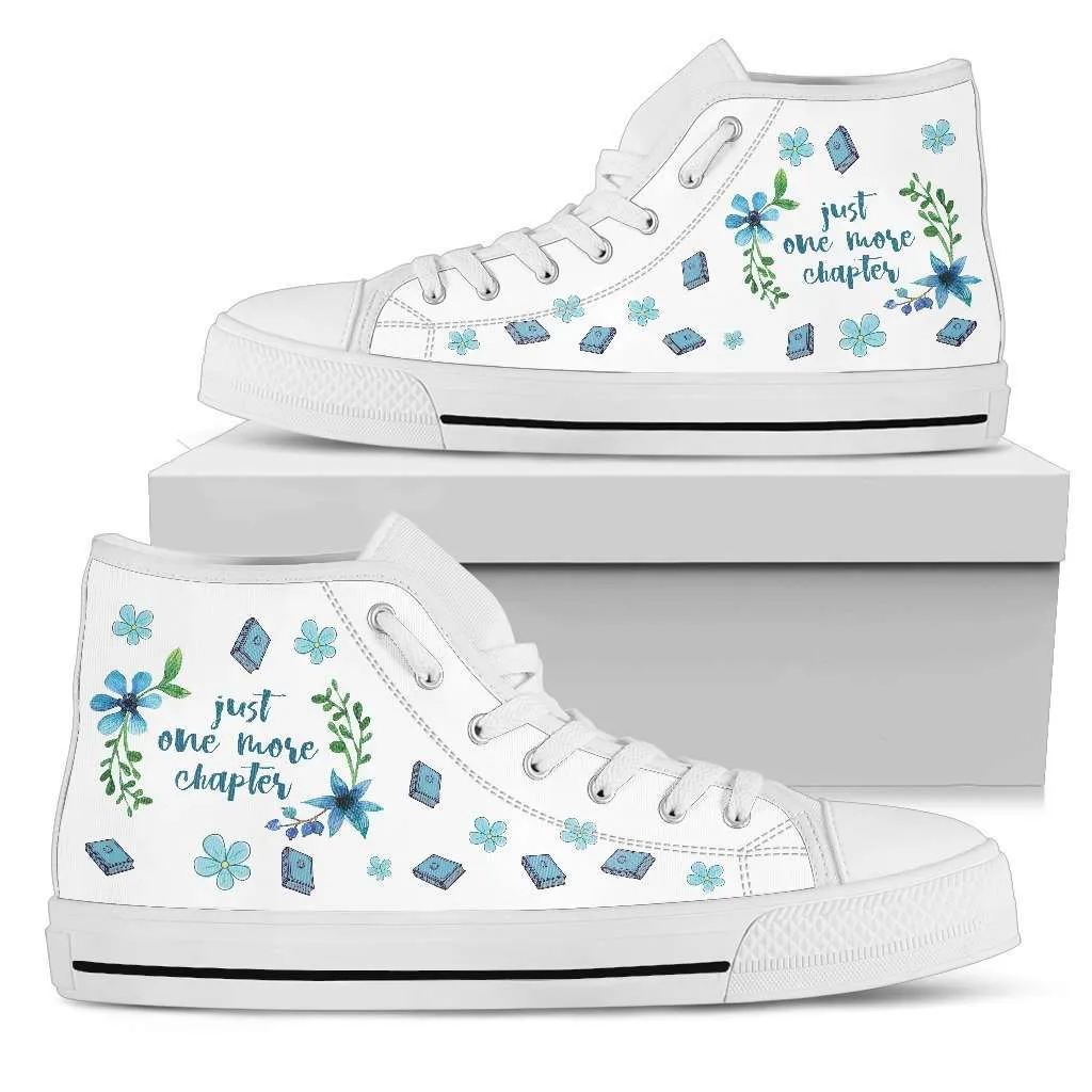 "One chapter"Bookish high top women's shoes