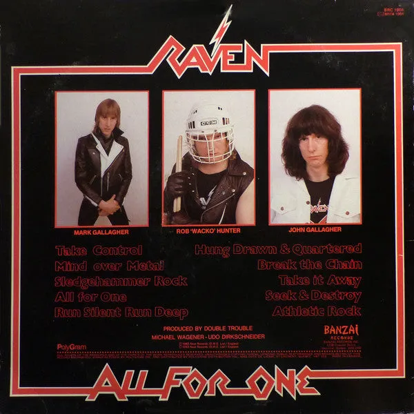 Raven (6) - All For One (LP, Album) (NM or M-)