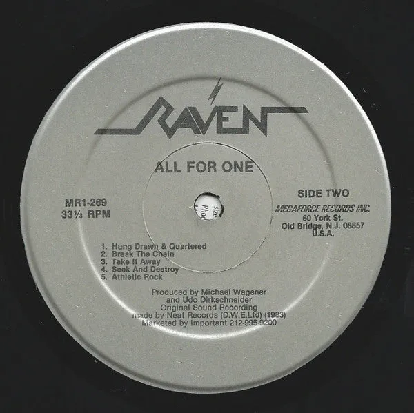 Raven  - All For One (LP, Album) (VG )