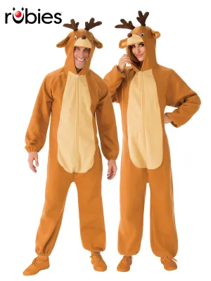 REINDEER ONESIE JUMPSUIT, ADULT