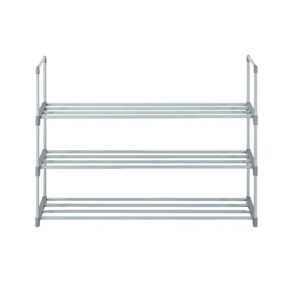 RONSHIN 3 Tier Stackable Shoes Rack Storage Shelf GREY