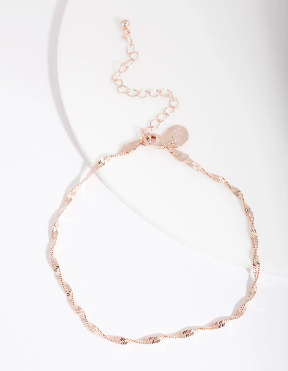 Rose Gold Twist Chain Anklet