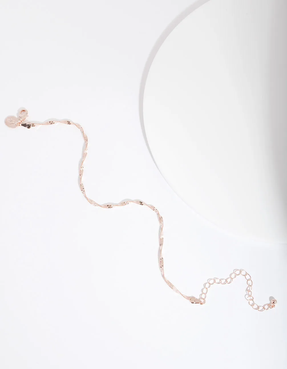 Rose Gold Twist Chain Anklet