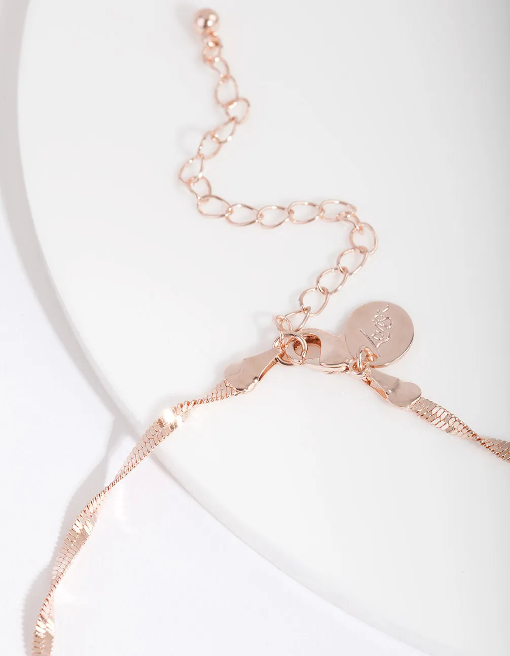 Rose Gold Twist Chain Anklet