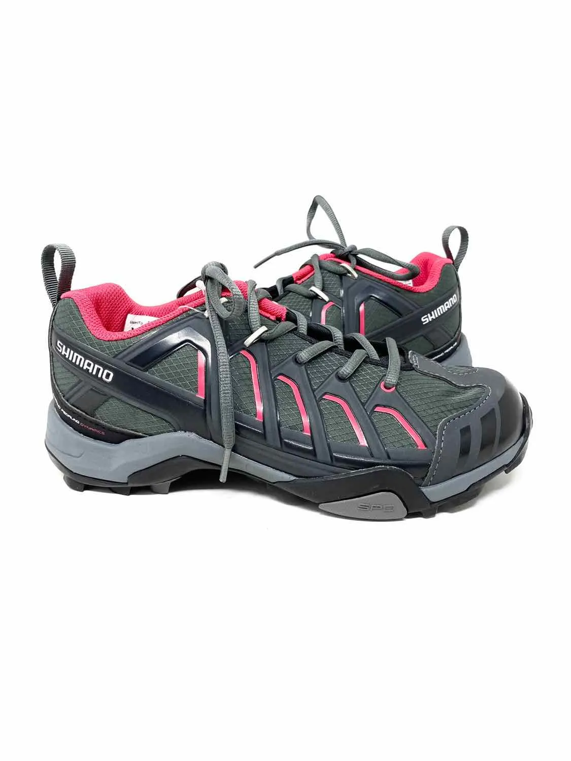 Shimano Women's gray/pink Lace-up ATHLETIC Size 6.5 Sneakers