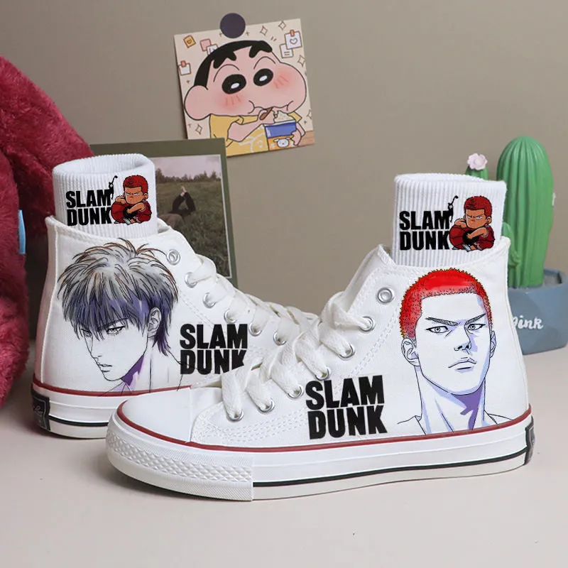 Slam Dunk graphic co-branded high canvas shoes