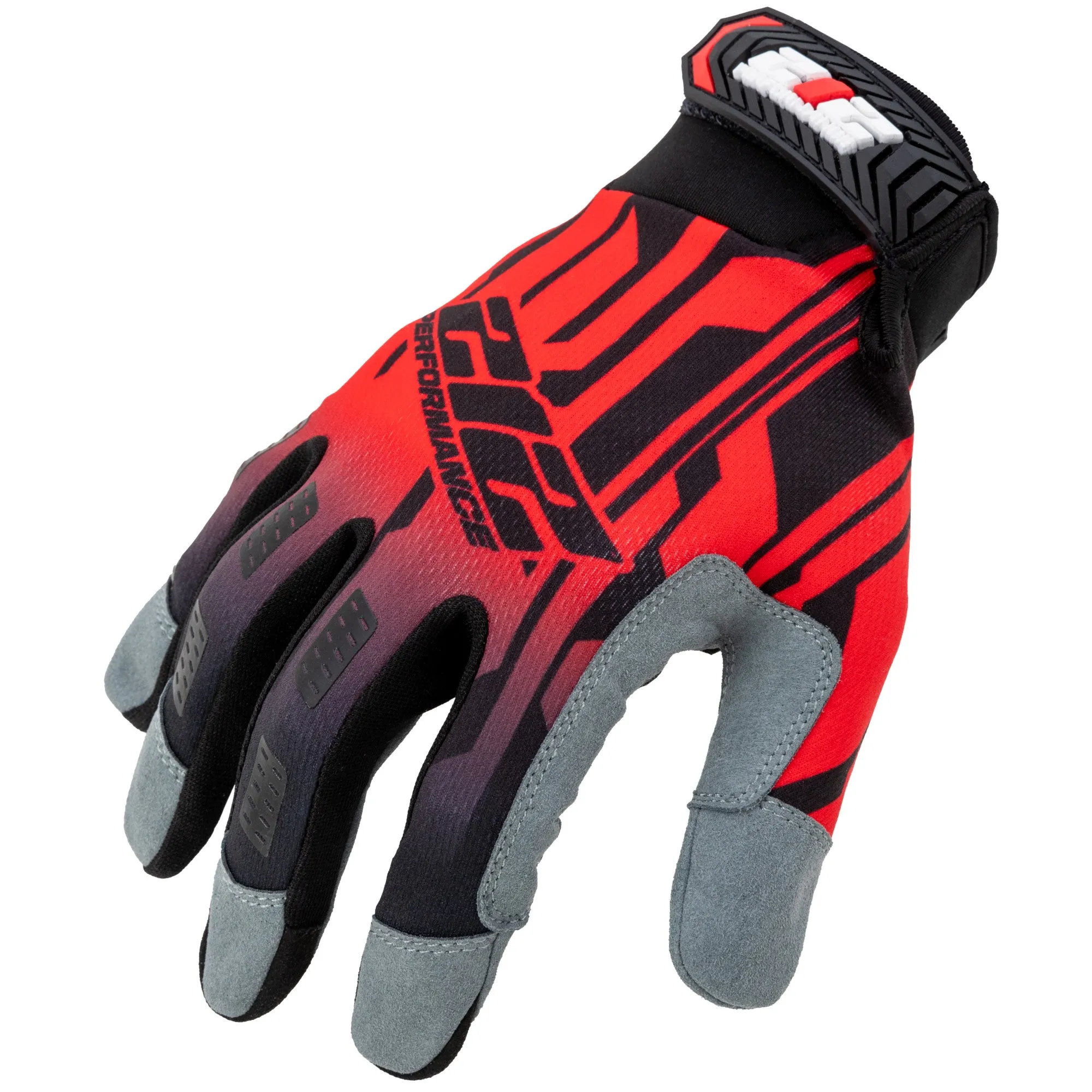 Snag Resistant Breathable Wrencher Work Gloves in Red, Gray, and Black