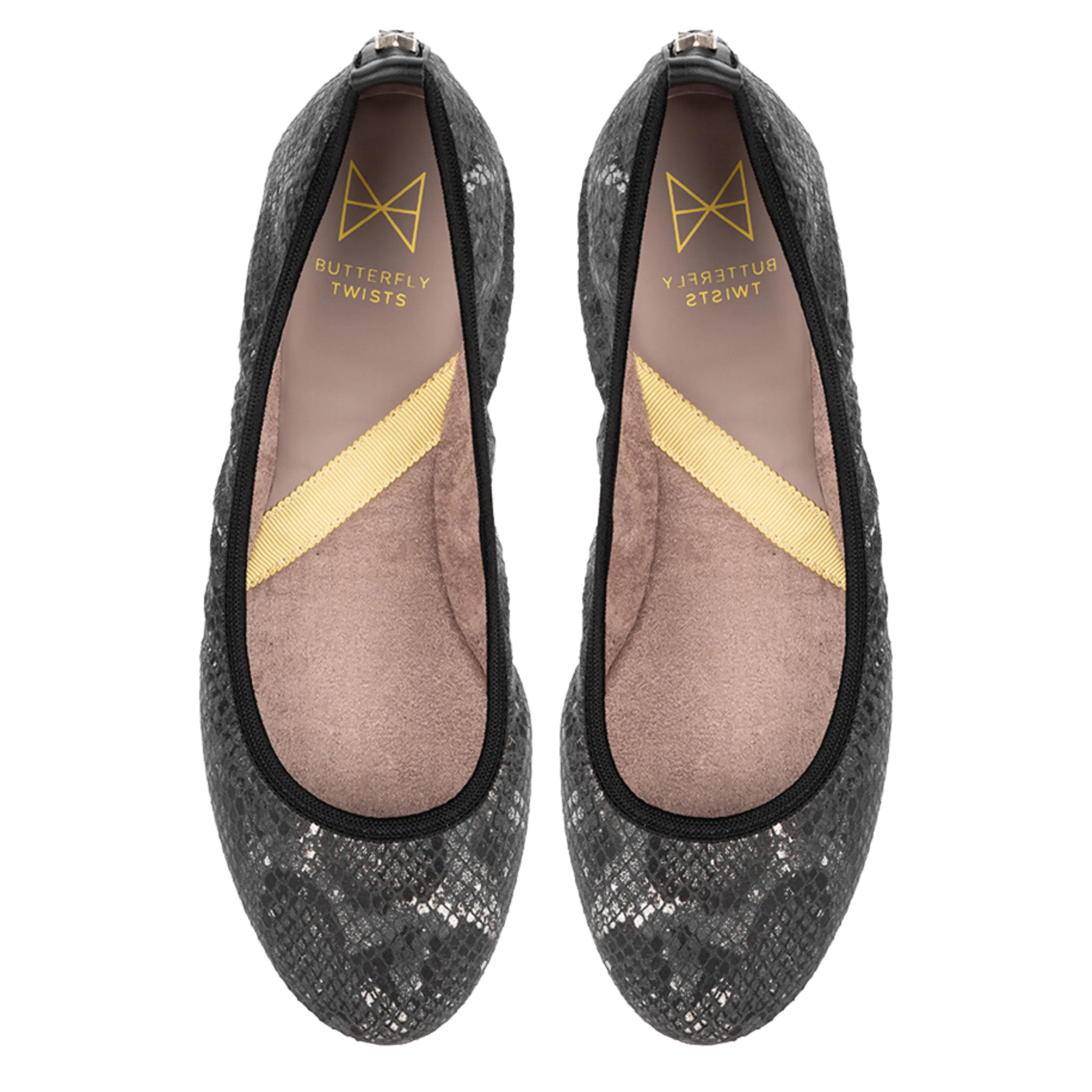 SOPHIA Ballet Flat Shoes - Black Snake