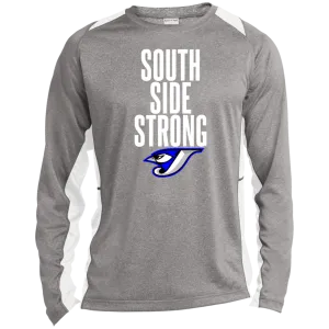 South Side Strong ST361LS Long Sleeve Heather Colorblock Performance Tee