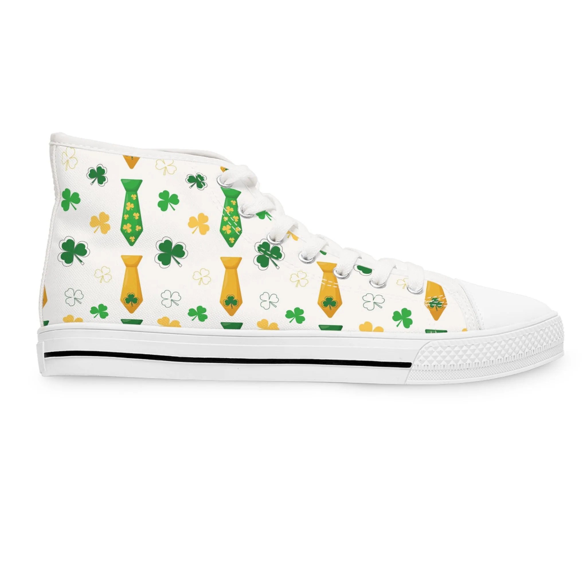 St. Patrick's Day Ties Women's High Top Sneakers