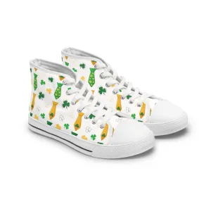 St. Patrick's Day Ties Women's High Top Sneakers