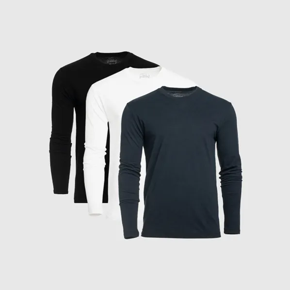 Standard Long Sleeve Crew Neck T-Shirt 3-Pack